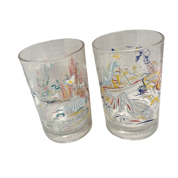 Walt Disney World Remember the Magic Tumbler Glasses set of 2 16 oz Donald Duck - Picture 2 of 6